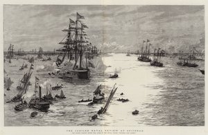 De jubileum marineparade bij Spithead